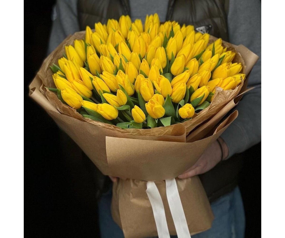 101 желтый тюльпан