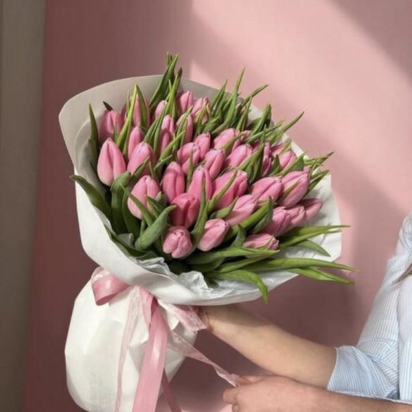 31 розовый тюльпан