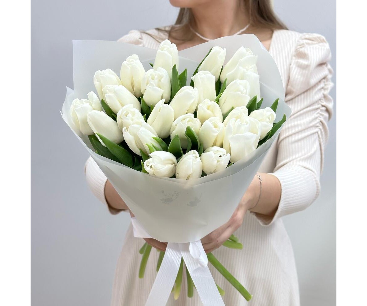 31 белый тюльпан