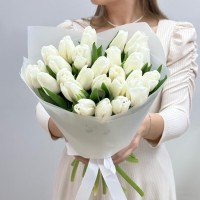 31 белый тюльпан
