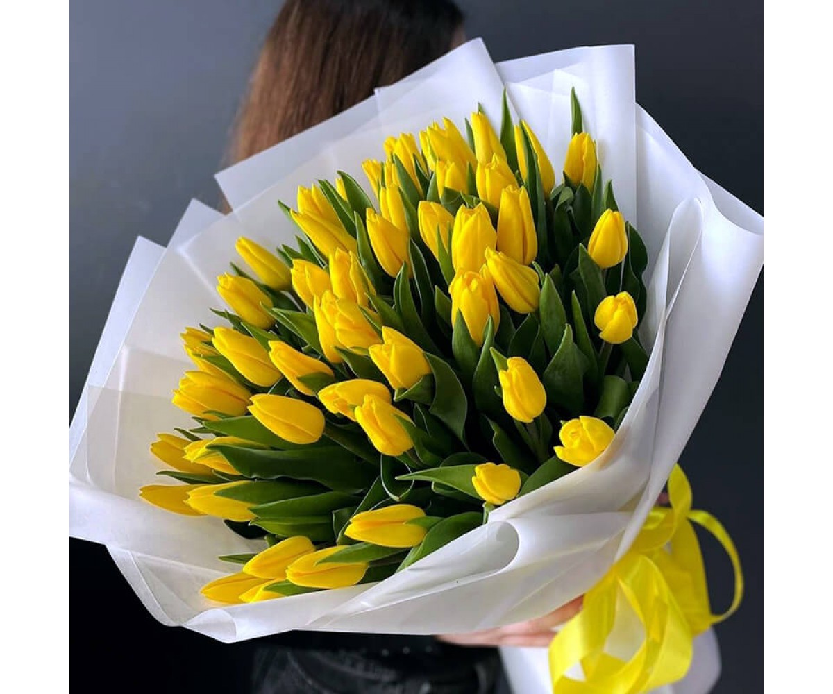 51 желтый тюльпан